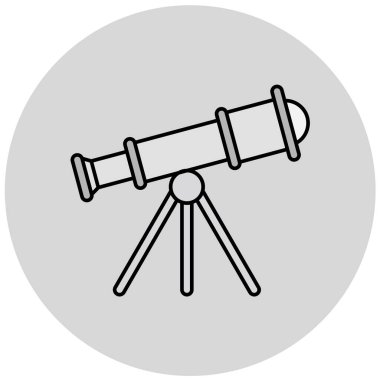 Teleskop. Web simgesi basit illüstrasyon
