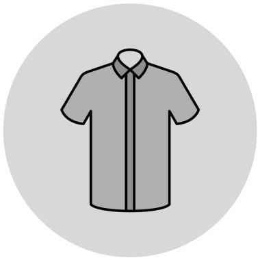 Gömlek simgesi, vektör illüstrasyonu