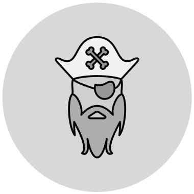 trend biçimli izole edilmiş korsan simgesi