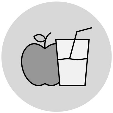 elma ikonu vektör illüstrasyonu