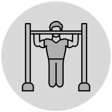 Spor salonundaki bir adamın vektör çizimi