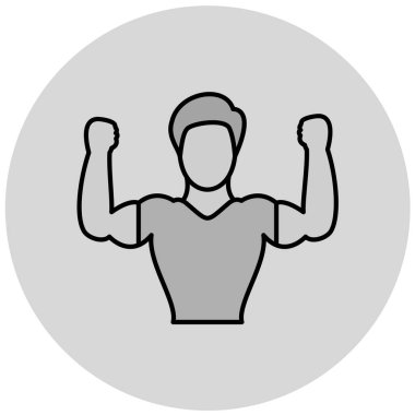 fitness ve egzersiz vektörü simgesi.