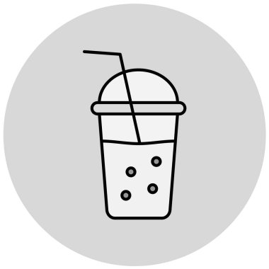 Tek bir içecek simgesinin vektör illüstrasyonu