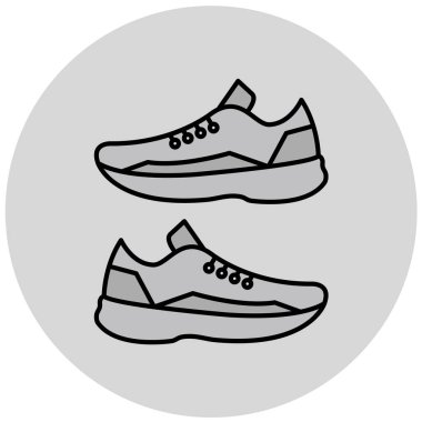 spor ayakkabı ikonu vektör illüstrasyonu