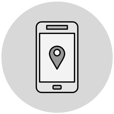 Cep telefonu simgesi, vektör illüstrasyonu