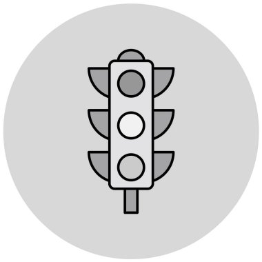 Trafik ışığı simgesi, vektör illüstrasyonu