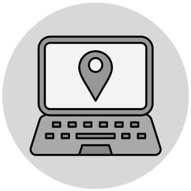 dizüstü bilgisayar simgesi, vektör illüstrasyonu