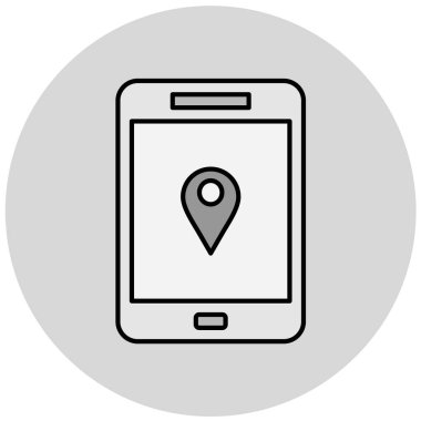 Cep telefonu simgesi, vektör illüstrasyonu