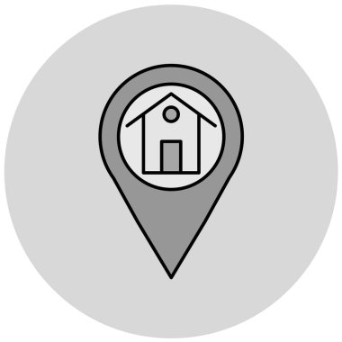 konum pin simgesi vektör illüstrasyonu