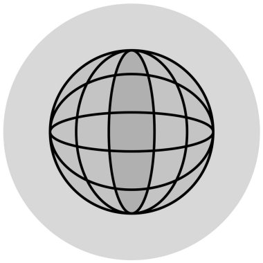 Küre. Web simgesi basit illüstrasyon