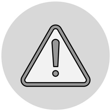 uyarı işareti simgesi, vektör illüstrasyonu