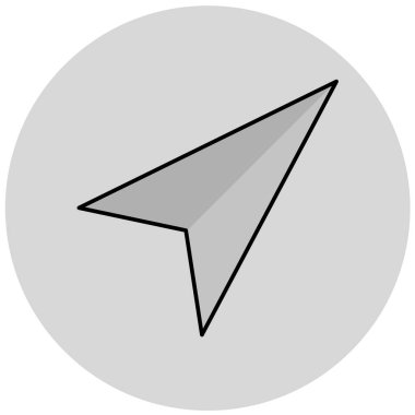 Beyaz ve gri simgenin vektör çizimi