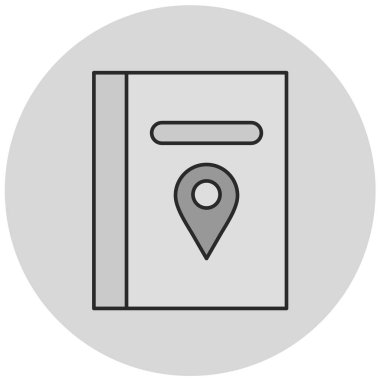 Harita. Web simgesi basit illüstrasyon