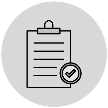 Kontrol listesi. Web simgesi basit illüstrasyon