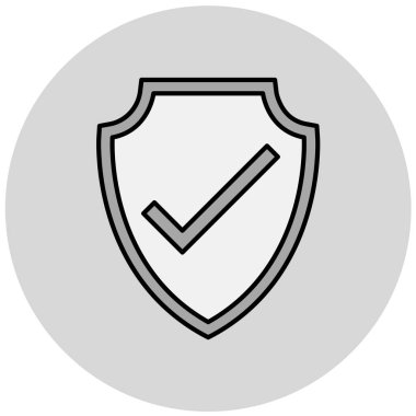 kalkan simgesi, vektör illüstrasyonu