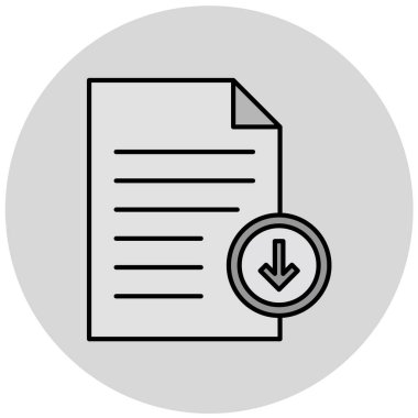 Belge. Web simgesi basit illüstrasyon