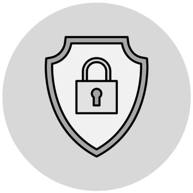 Kalkan. Web simgesi basit illüstrasyon