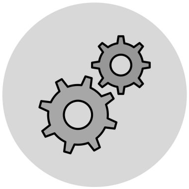 Ayarlar. Web simgesi basit illüstrasyon