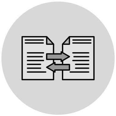 dosya belgesi simgesi, vektör illüstrasyonu