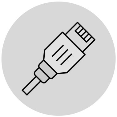 usb simge vektör illüstrasyonu