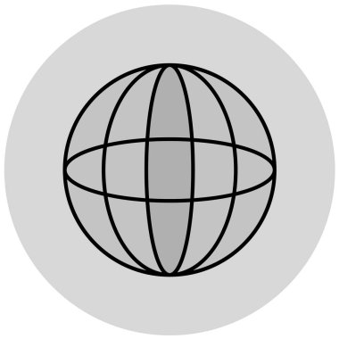 Küre. Web simgesi basit illüstrasyon