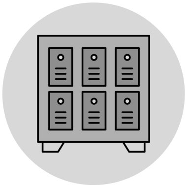 Dolap. Web simgesi basit illüstrasyon