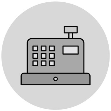 ATM 'de. Web simgesi basit illüstrasyon
