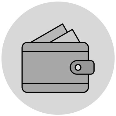 cüzdan ikonu vektör illüstrasyonu