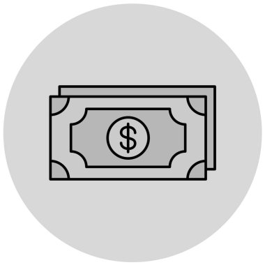 Dolar. Web simgesi basit illüstrasyon