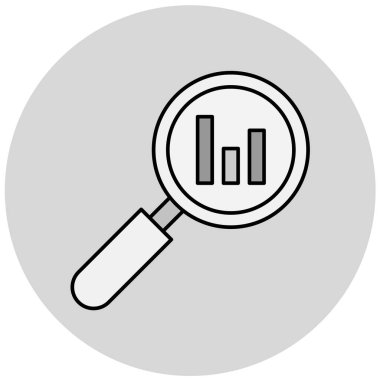 Büyüteç simgesi. vektör illüstrasyonu