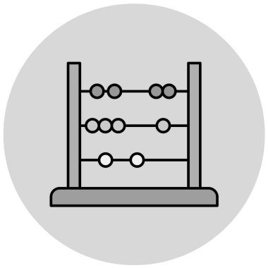 Abaküs. Web simgesi basit illüstrasyon