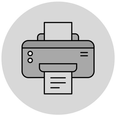 Yazıcı. Web simgesi basit illüstrasyon