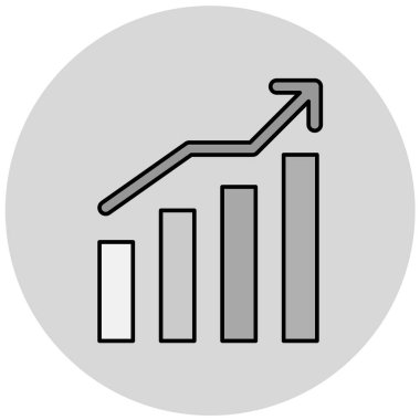 iş grafiği simgesi, vektör illüstrasyonu