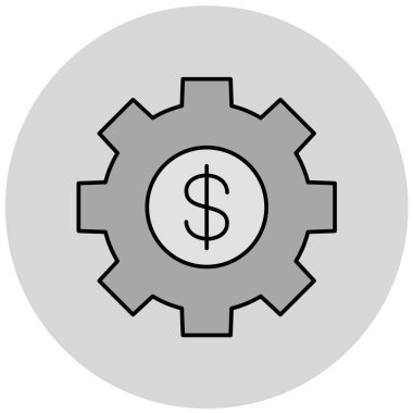 Dolar. Web simgesi basit illüstrasyon