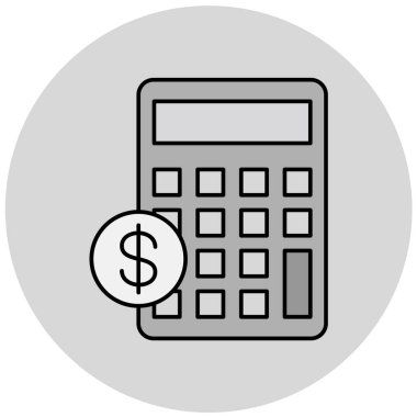 hesap makinesi simgesi, vektör illüstrasyonu