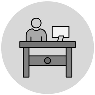 Ofis tablo simgesinin vektör illüstrasyonu