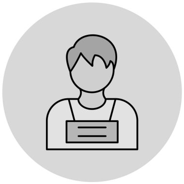 İş adamı simgesinin vektör illüstrasyonu