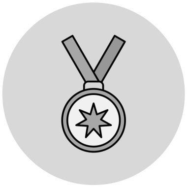 Madalya. Web simgesi basit illüstrasyon