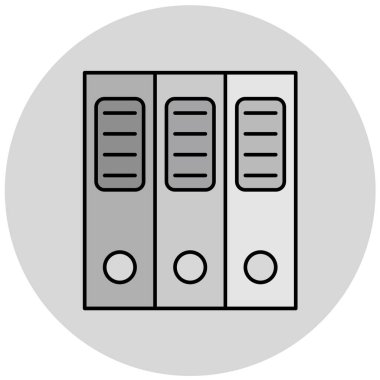 Tek ofis dizinlerinin vektör illüstrasyonu