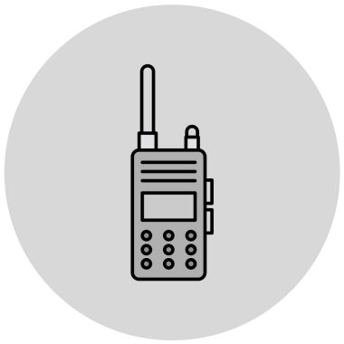 Modern b 'nin vektör illüstrasyonunda telsiz ikonu yok