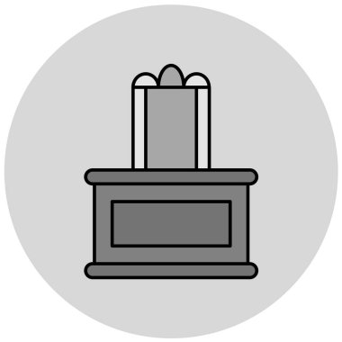 Hediye kutusu simgesi. Web için mevcut vektör simgelerinin basit illüstrasyonu