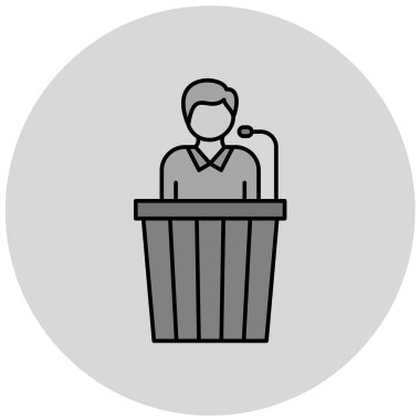 İş adamı simgesinin vektör illüstrasyonu