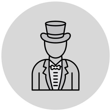 Web ve mobil uygulama tasarımınız için beyaz arkaplanda izole edilmiş sihirbaz simgesi vektörü, şerif logosu kavramı