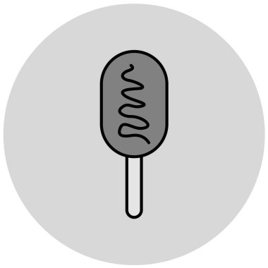 Dondurma ikonu. vektör illüstrasyonu