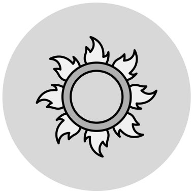 Güneş. Web simgesi basit illüstrasyon