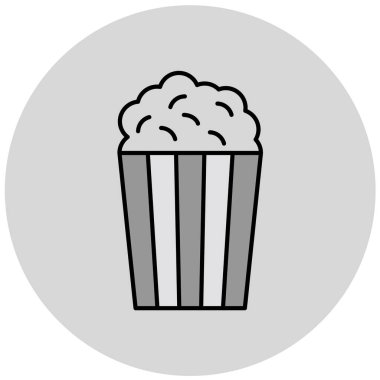 patlamış mısır ikonu vektör illüstrasyonu