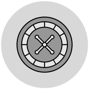 rulet simgesi vektör illüstrasyonu