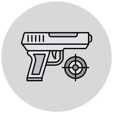 Bir silah simgesinin vektör illüstrasyonu