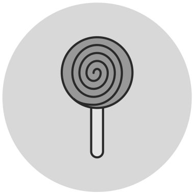 Lolipop vektör simgesi. Düz çizim. 10 saniye.