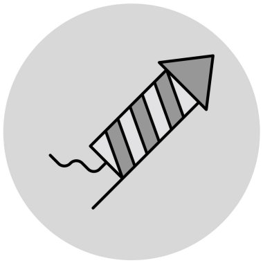 Havai fişekler. Web simgesi basit illüstrasyon